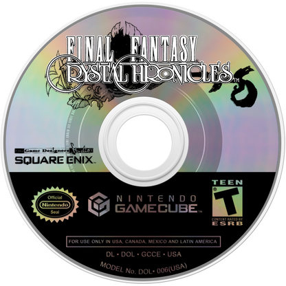 Final Fantasy Crystal Chronicles for Nintendo GameCube action RPG featuring real time combat multiplayer cooperative gameplay story driven adventure and fantasy world exploration disc