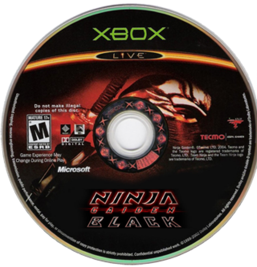 Ninja Gaiden cartridge art for Xbox (XBOX) video game 