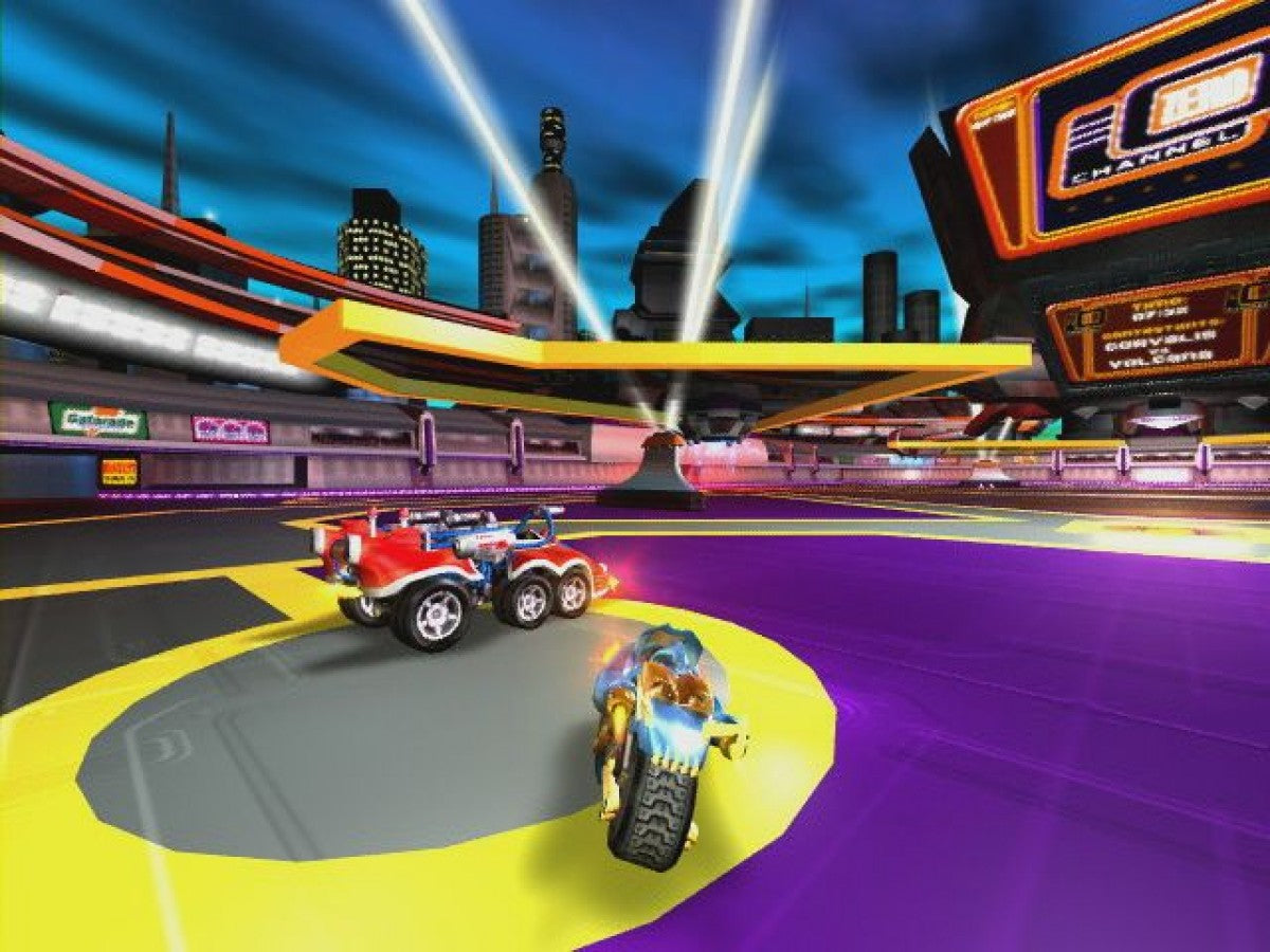 Motor Mayhem – PlayStation 2 (PS2) vehicular combat racing video game gameplay