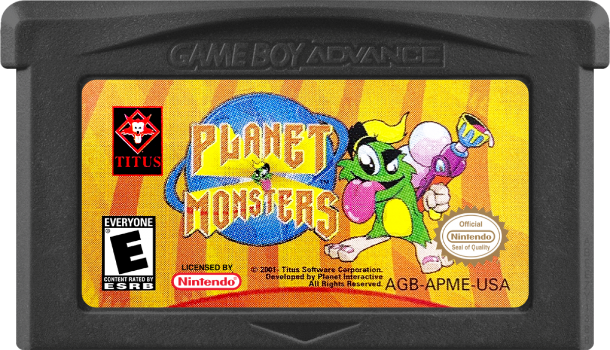 Planet Monsters game cartridge for Game Boy Advance GBA video game