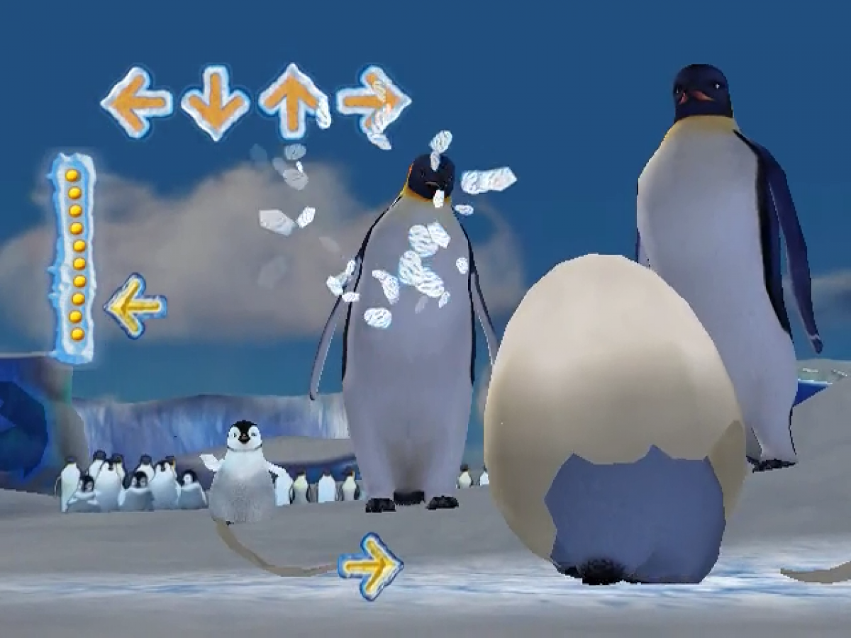 Happy Feet gameplay for GameCube (GC) musical adventure platformer video game