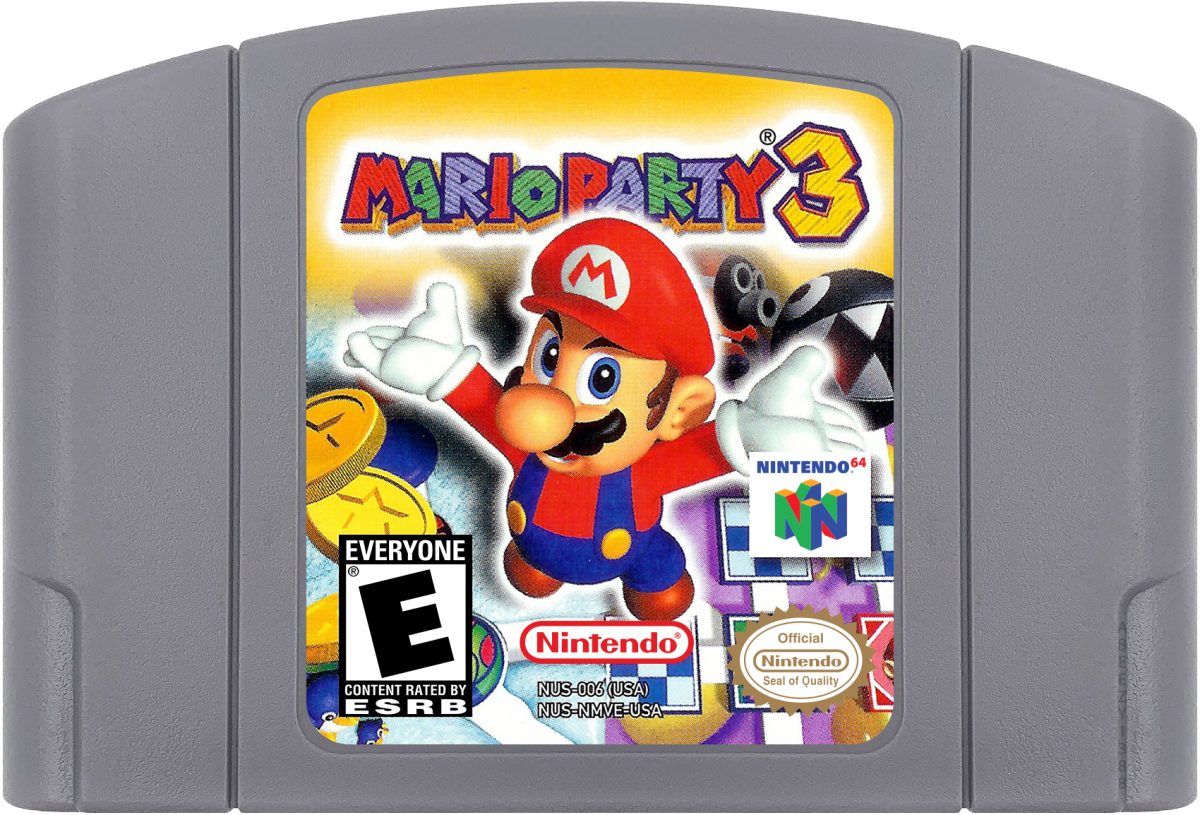 Mario Party 3 cartridge art for Nintendo 64 (N64) video game