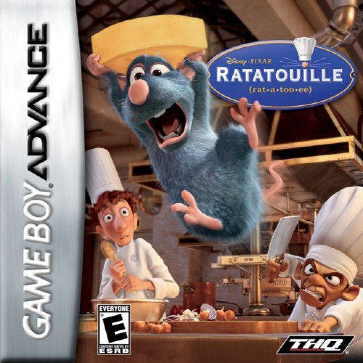 Ratatouille for Game Boy Advance – Disney Pixar platform adventure cartridge featuring Remy the rat with movie-inspired cover art cover