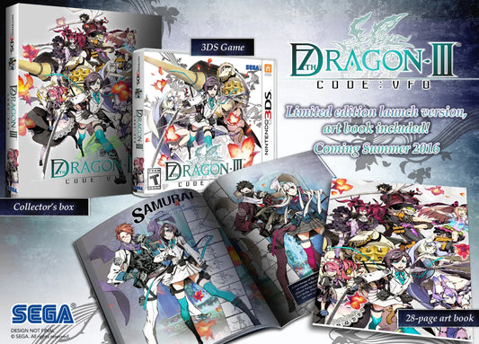 7th Dragon III Code: VFD [Launch Edition] collector's edition for Nintendo 3DS (3DS) role-playing video game