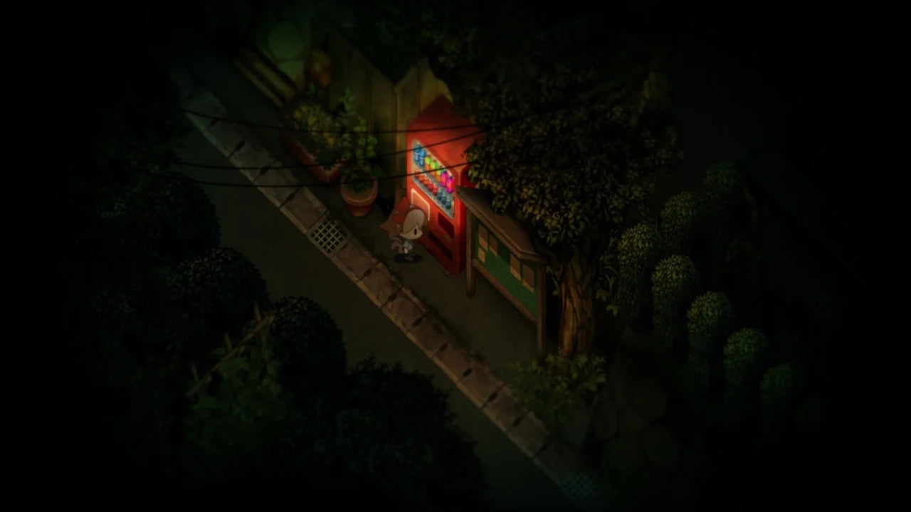 Yomawari: The Long Night Collection Nintendo Switch game featuring eerie survival horror, night-time exploration, and charming yet creepy pixel art adventure gameplay