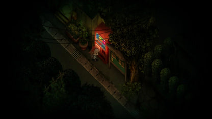 Yomawari: The Long Night Collection Nintendo Switch game featuring eerie survival horror, night-time exploration, and charming yet creepy pixel art adventure gameplay