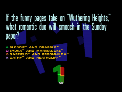 You Don't Know Jack gameplay for PlayStation 1 (PS1) quiz video game. 