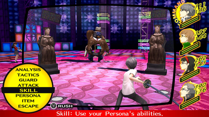 Persona 4 Golden Limited Run #214 SDCC Foil Nintendo Switch NS video game featuring role playing gameplay high school life simulation dungeon exploration turn based combat social links character development mystery storyline and memorable Persona characters limited edition collectible release Nintendo Switch gaming video game collection gameplay