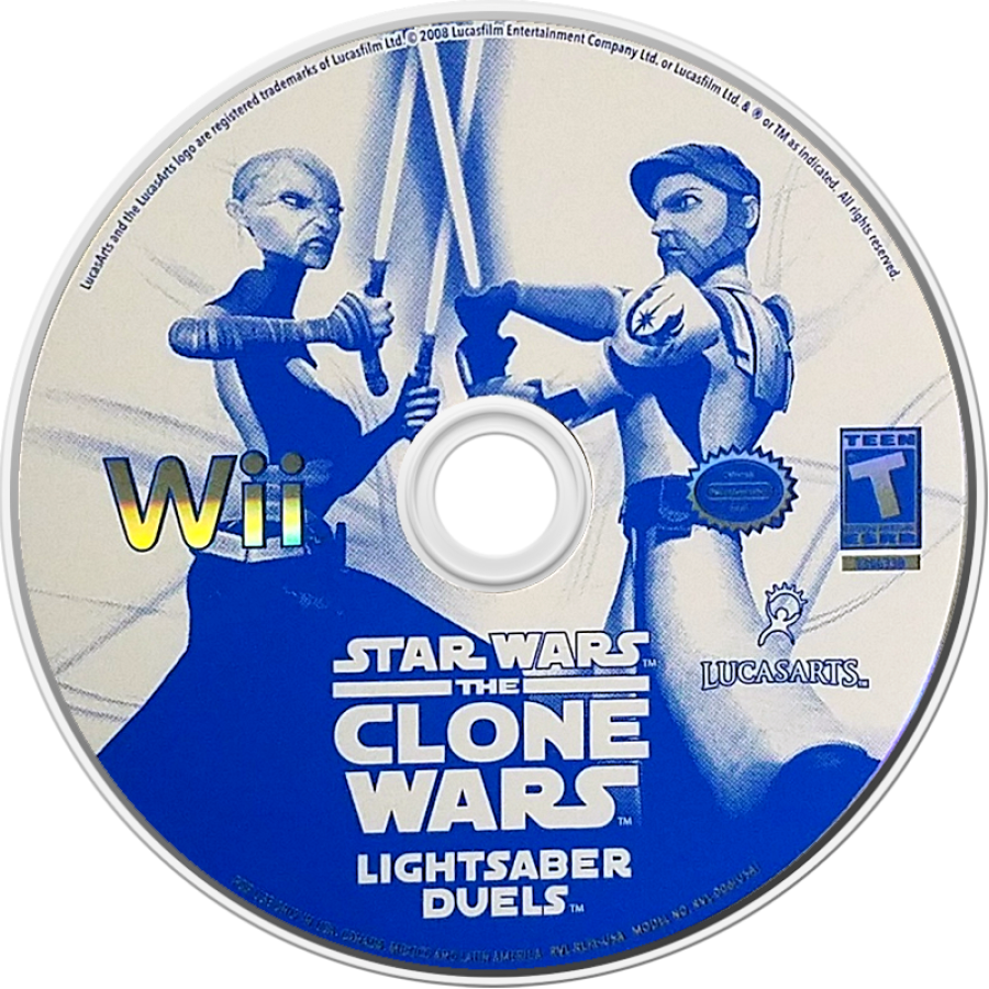 Star Wars: The Clone Wars: Lightsaber Duels – Nintendo Wii (Wii) lightsaber fighting action video game disc