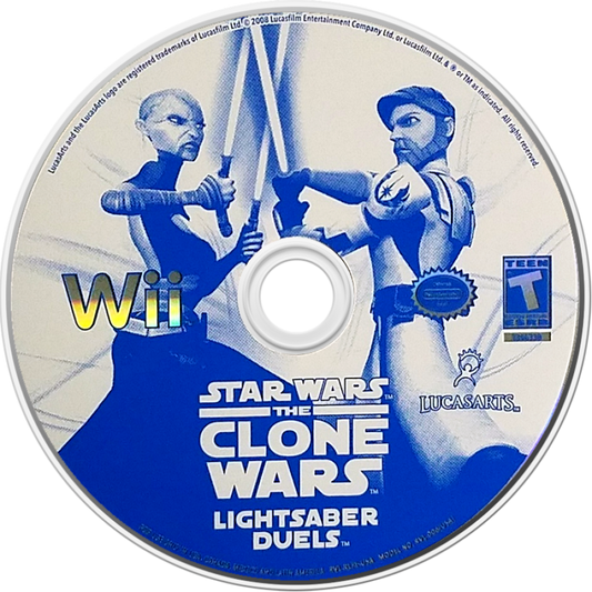 Star Wars: The Clone Wars: Lightsaber Duels – Nintendo Wii (Wii) lightsaber fighting action video game disc