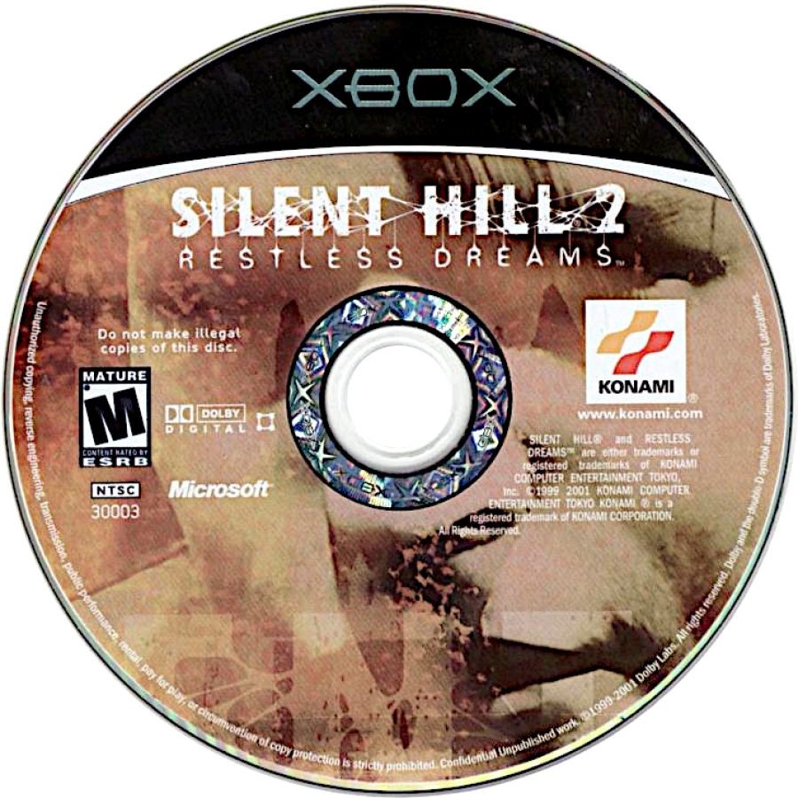 Silent Hill 2 Xbox for retro video game enthusiasts featuring survival horror gameplay psychological storytelling eerie fog filled environments puzzle solving tense exploration disturbing atmosphere and collectible gaming appeal disc 