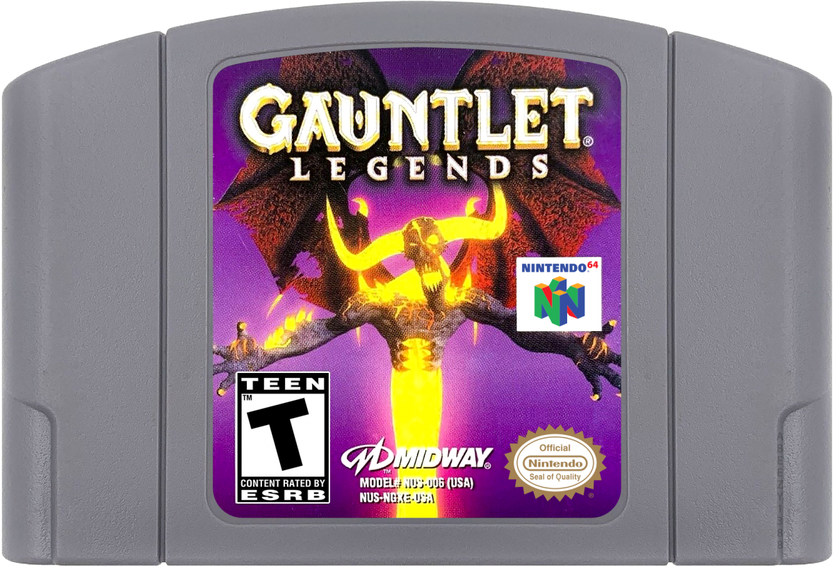 Gauntlet Legends – Nintendo 64 (N64) Front Cover Cartridg Art for Nintendo 64 game 