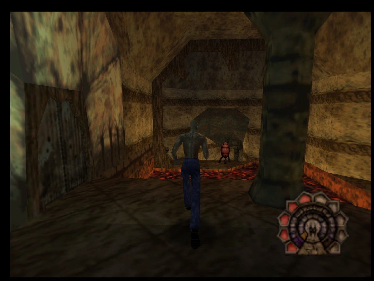 Shadow Man Nintendo 64 N64 video game, game only cartridge, dark action adventure, horror-themed gameplay, classic console title gameplay screenshot