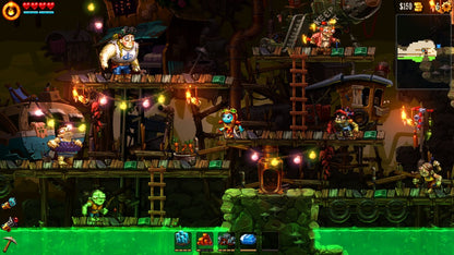 SteamWorld Dig 2 Nintendo Switch inspired design featuring action platform mining adventure aesthetic underground exploration treasure hunting upgrades and abilities handcrafted steampunk world challenging puzzles metroidvania progression and charming robotic hero gameplay presentation gameplay
