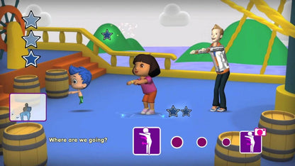 Nickelodeon Dance for Xbox 360 with kid-friendly dance routines featuring popular Nickelodeon characters gameplay