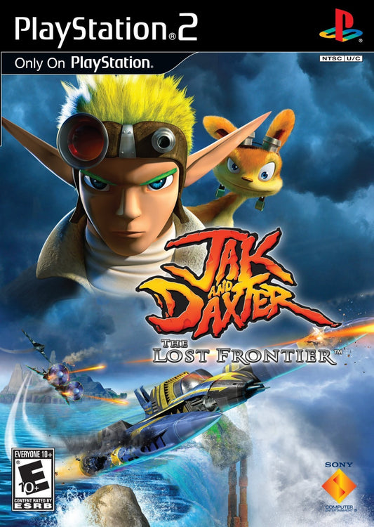 Jak and Daxter The Lost Frontier PlayStation 2 PS2 video game, action platformer, adventure gameplay, story-driven platforming, classic console title cover