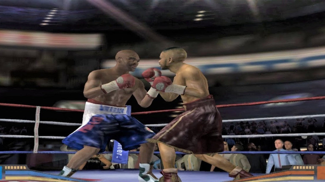 Fight Night Round 2 PS2 Sony PlayStation 2 boxing sports game EA Sports realistic boxing simulation career mode fighter creation punch control system knockout matches heavyweight boxing gameplay retro gaming PlayStation 2 software video game title gameplay