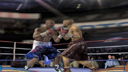 Fight Night Round 2 PS2 Sony PlayStation 2 boxing sports game EA Sports realistic boxing simulation career mode fighter creation punch control system knockout matches heavyweight boxing gameplay retro gaming PlayStation 2 software video game title gameplay