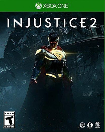 Injustice 2 cover art for Xbox One (XONE) superhero fighting video game