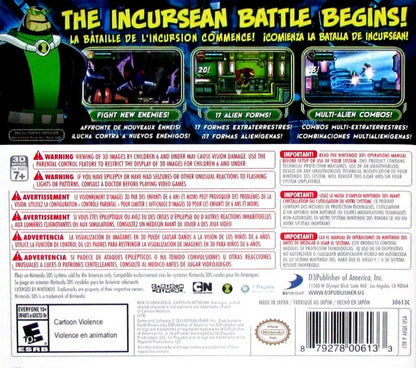 Ben 10: Omniverse 2 back of case for Nintendo 3DS (3DS) action-adventure video game