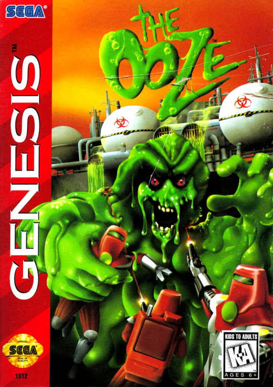 The Ooze Sega Genesis retro video game action adventure cover art (1995)
