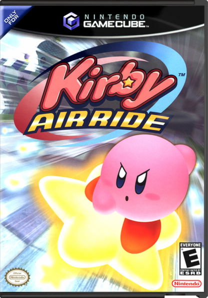 Kirby Air Ride cover art for GameCube (GC) racing action video game
