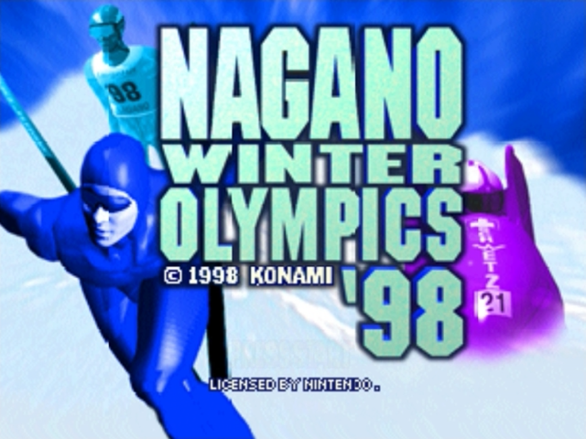 Nagano Winter Olympics 98 title screen for Nintendo 64 N64 video game