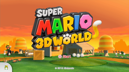 Super Mario 3D World [Nintendo Selects] title screen for Nintendo Wii U (WiiU) video game