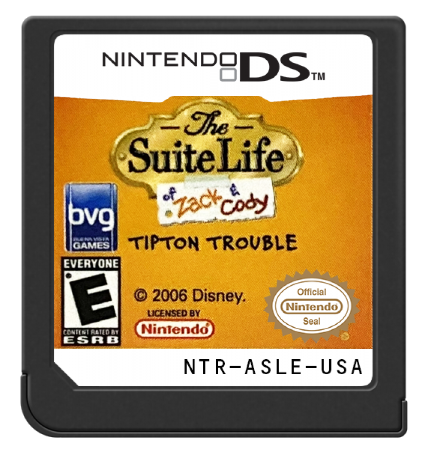 The Suite Life of Zack and Cody: Tipton Trouble cartridge for Nintendo DS (DS) action adventure video game