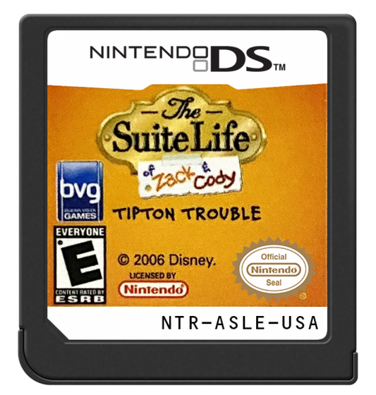 The Suite Life of Zack and Cody: Tipton Trouble cartridge for Nintendo DS (DS) action adventure video game