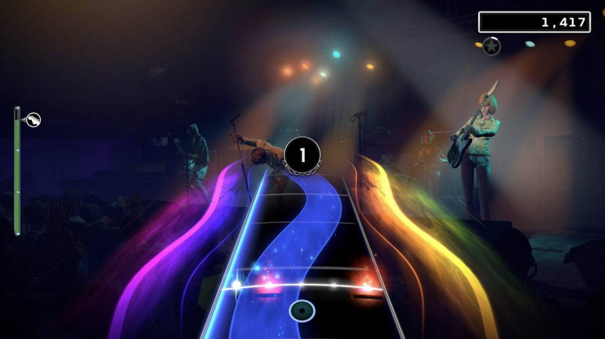 Rock Band 4 Not for Resale for Xbox One, gameplay image for a music rhythm party video game