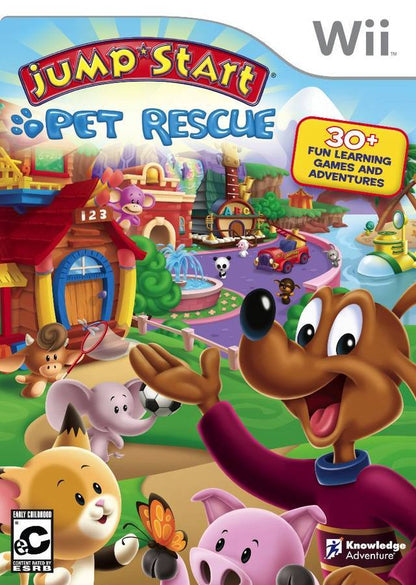 JumpStart: Pet Rescue – Nintendo Wii (Wii) educational adventure mini-game video game cover art