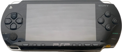 PSP 1000 console Sony PlayStation Portable original model handheld gaming system PSP 1000 fat model classic design UMD disc gaming WiFi multimedia device retro handheld gaming system Sony PSP hardware front