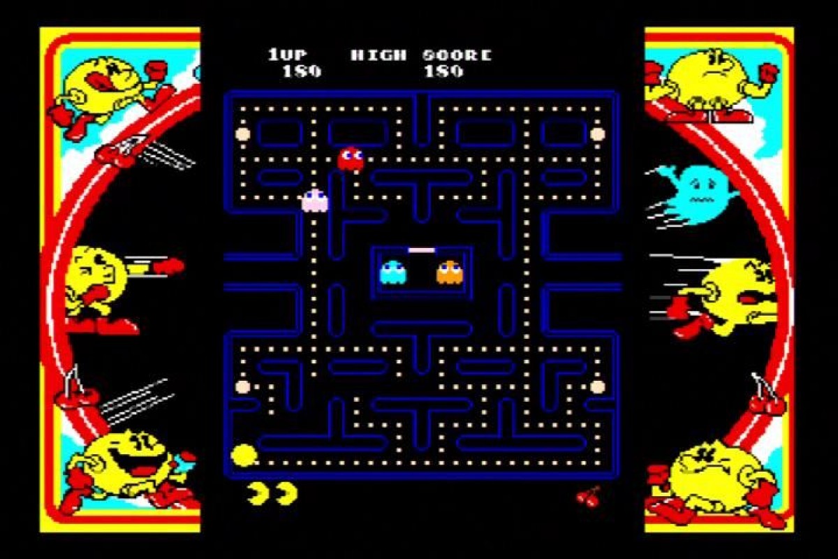 Namco Museum Nintendo GameCube GC video game, classic arcade game compilation, retro Namco titles, console collection game gameplay screenshot