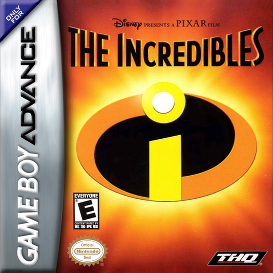 Disney Pixar The Incredibles cover art for Game Boy Advance (GBA) video game