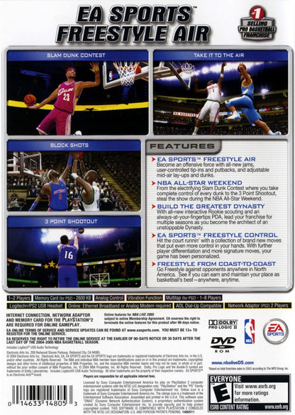 NBA Live 2005 – PlayStation 2 (PS2) basketball sports video game back of case