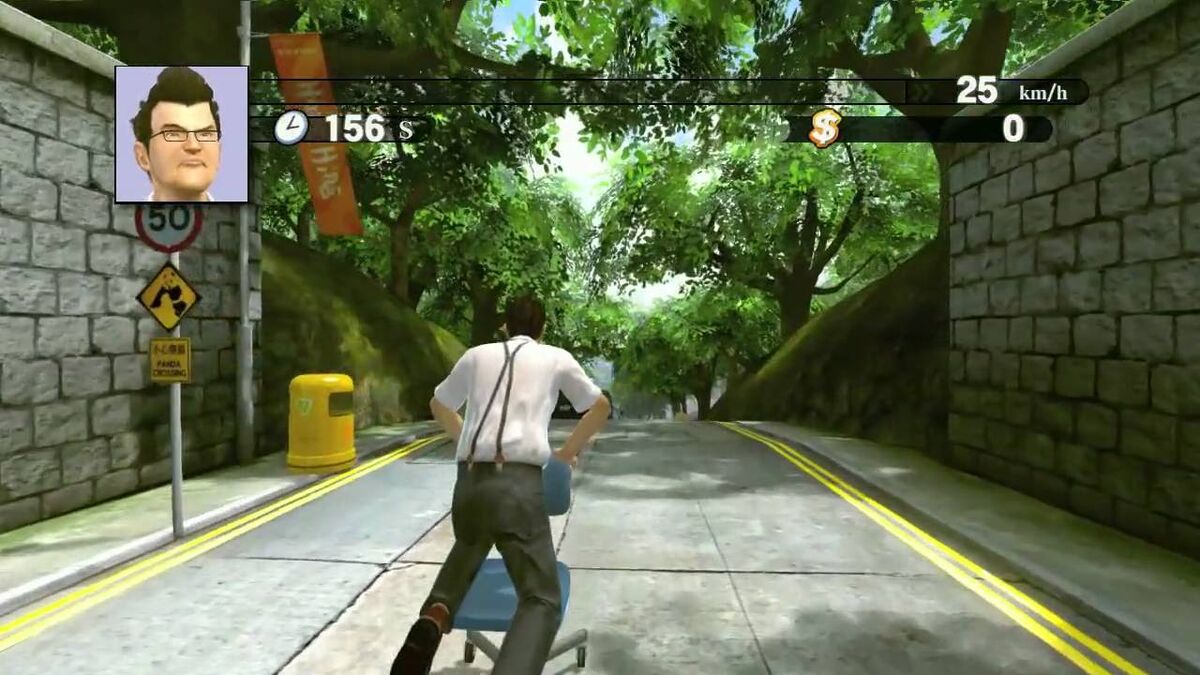 Kung Fu Rider video game, action adventure, motion-controlled gameplay, arcade-style combat, fast-paced console title gameplay