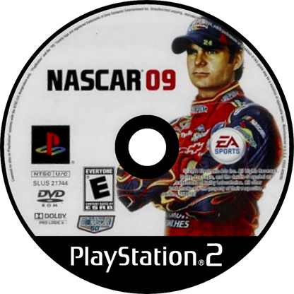 NASCAR 09 – PlayStation 2 (PS2) stock car racing sports video game disc