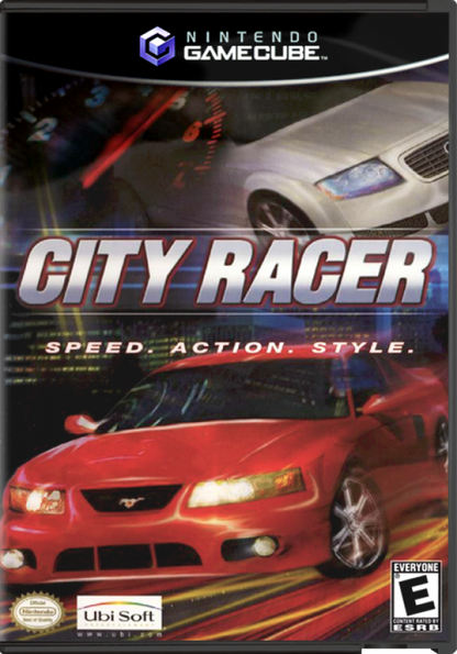 City Racer cover art for GameCube (GC) arcade street racing video game