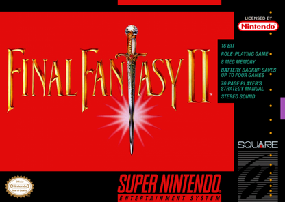 Final Fantasy II cover art for Super Nintendo Entertainment System (SNES) video game