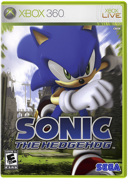 Sonic the Hedgehog cover art for Xbox 360 (X360) platformer action-adventure video game