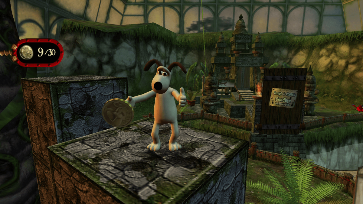 Gameplay for Wallace & Gromit in Project Zoo GameCube GC video game, puzzle adventure, family-friendly, cartoon-based gameplay, multiplayer, Nintendo GameCube title
