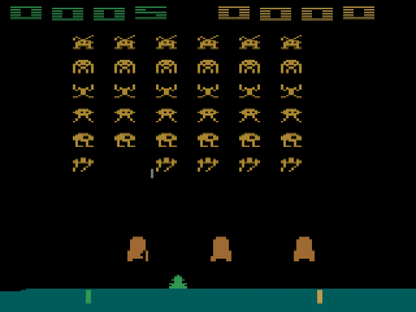 Space Invaders gameplay art for Atari 2600 (2600) video game