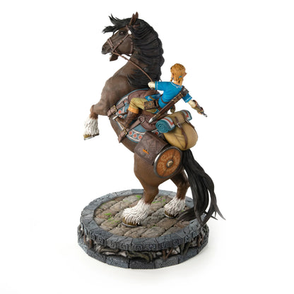 Breath of the Wild: Link On Horseback 22" Premium Resin Statue – Figure. Back of statue
