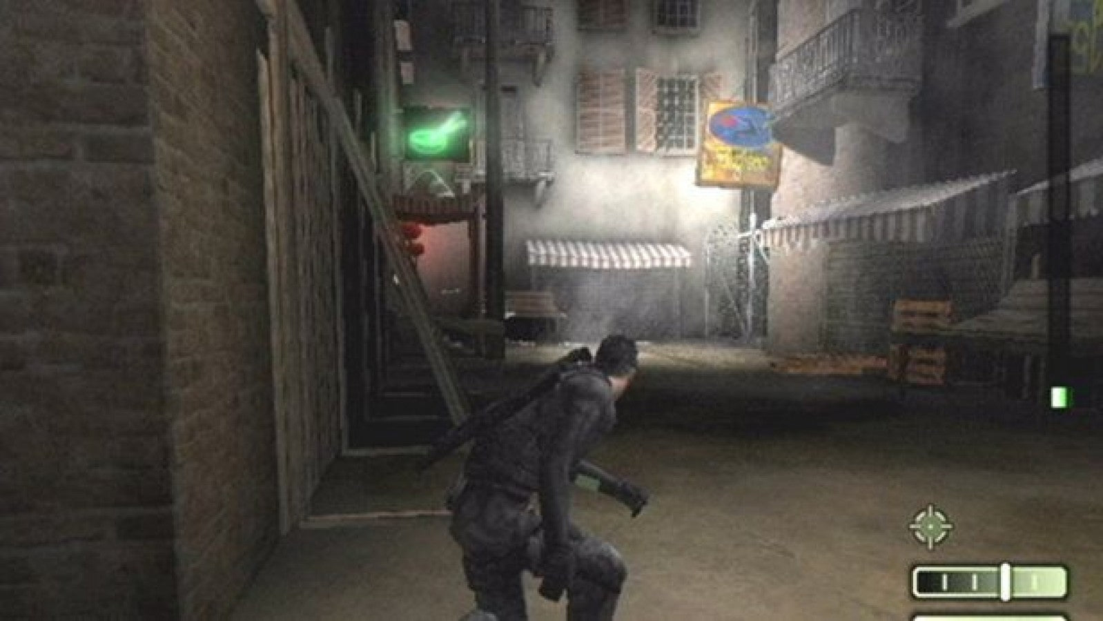 Tom Clancy's Splinter Cell: Stealth Action Redefined – PlayStation 2 (PS2) video game gameplay, stealth action.