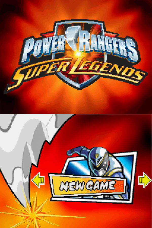 Power Rangers: Samurai start screen for Nintendo DS (DS) action adventure video game