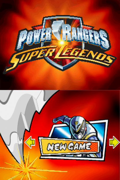 Power Rangers: Samurai start screen for Nintendo DS (DS) action adventure video game