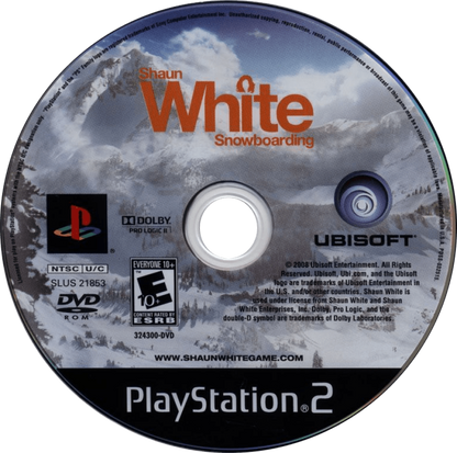 Shaun White Snowboarding – PlayStation 2 (PS2) video game disc, snowboarding sports game.