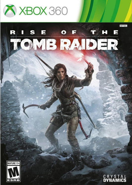 Rise of the Tomb Raider Xbox 360 action-adventure sequel Lara Croft Siberian expedition lost city of Kitezh secret of immortality tombs puzzles guerrilla combat crafting survival skills wildlife enemies Trinity organization front cover
