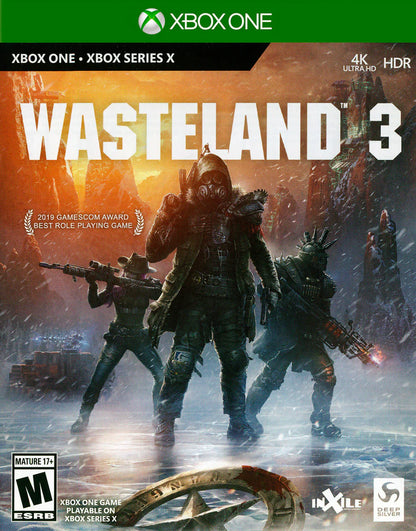 Wasteland 3 – Xbox One (XONE) cover art for post-apocalyptic role-playing video game